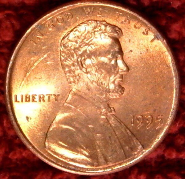 1995-P-Lincoln-Memorial-Cent-Struck-Through-Rim-Burr
